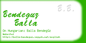 bendeguz balla business card